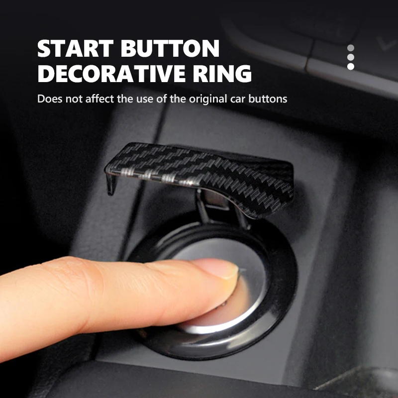 Car One-Click Engine Start Stop Switch Button Cover Protector Ring Decorative Accessories For Peugeot 208 3008 4008 308 2008 207