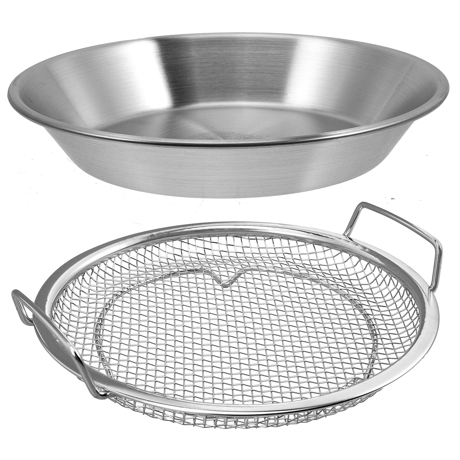 

Stainless Steel Food Tray Frying Dessert Oil Holder Chicken Serving Snack Container Safe Household Kitchen