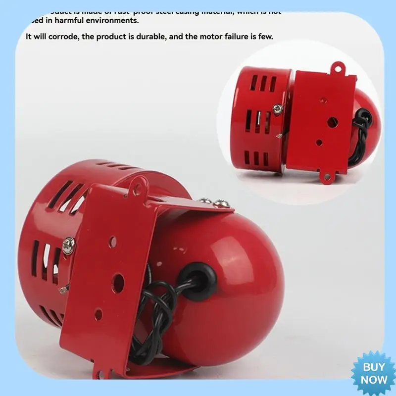 

A47Z Red Mini Metal Motor Siren Industrial Alarm Sound Electrical Guard Against Theft 120Db MS-190