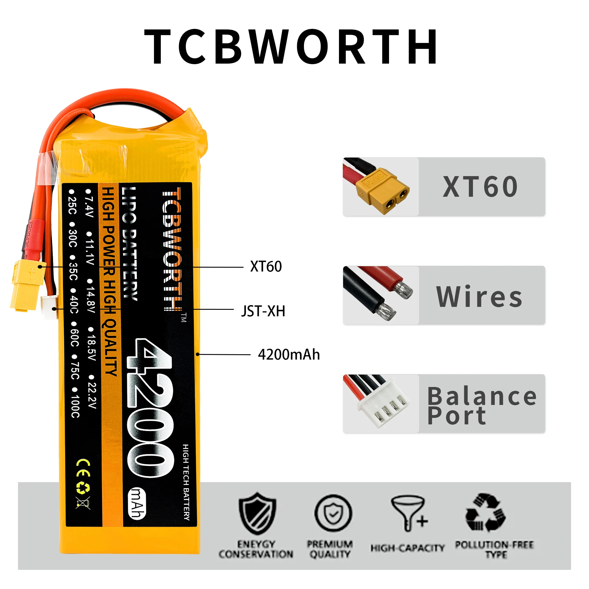 6S LiPo Battery 1300 1500 2200 3300 3500 4200 5000 5200 6000mAh XT60 Battery For RC Airplane Drone Boat Rechargeable LiPo Parts