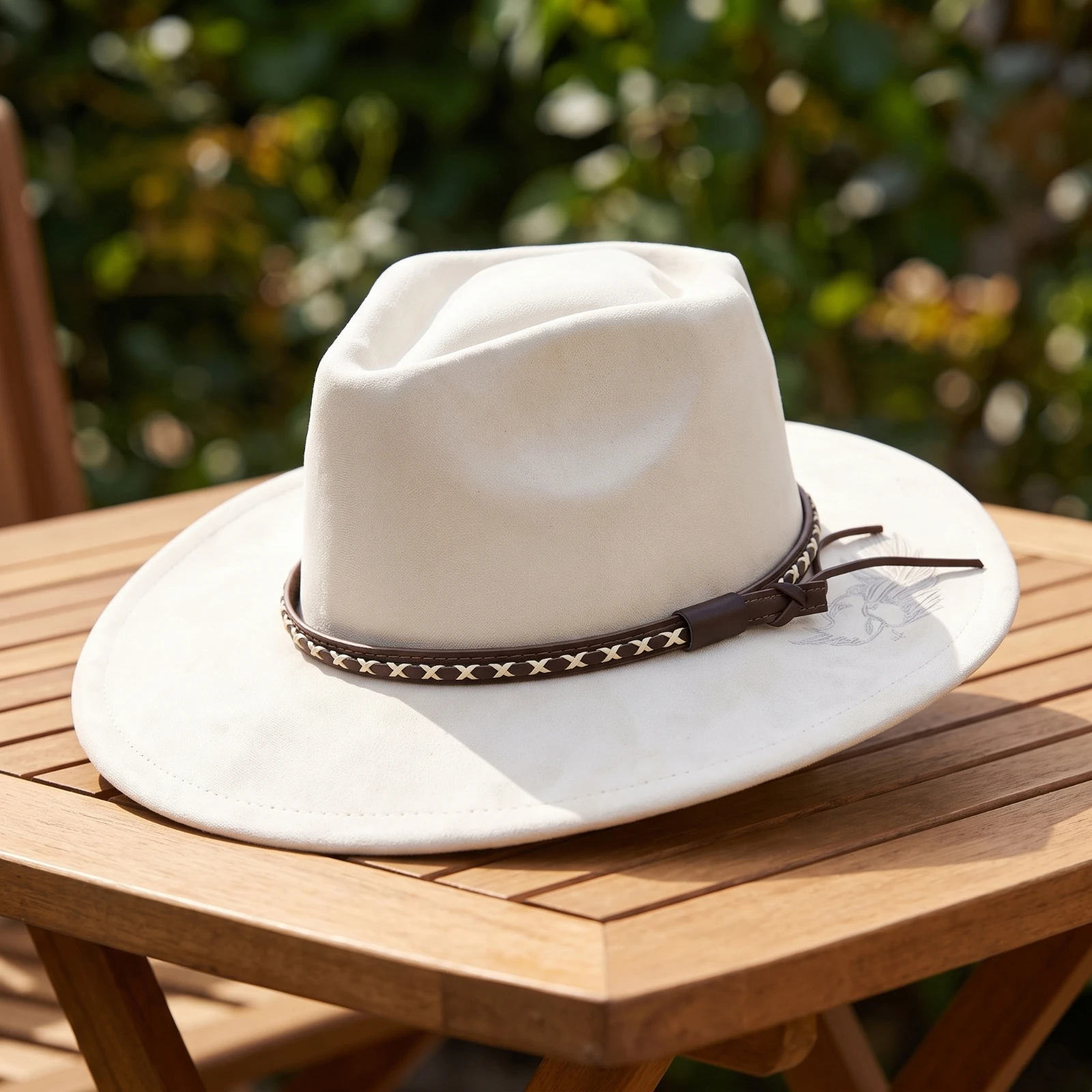 Suede Jazz Hat with Braided Band Classic Wide Brim Hat with Eagle Print Fedora Stylish Elegant for Women, Streetwear, Festivals
