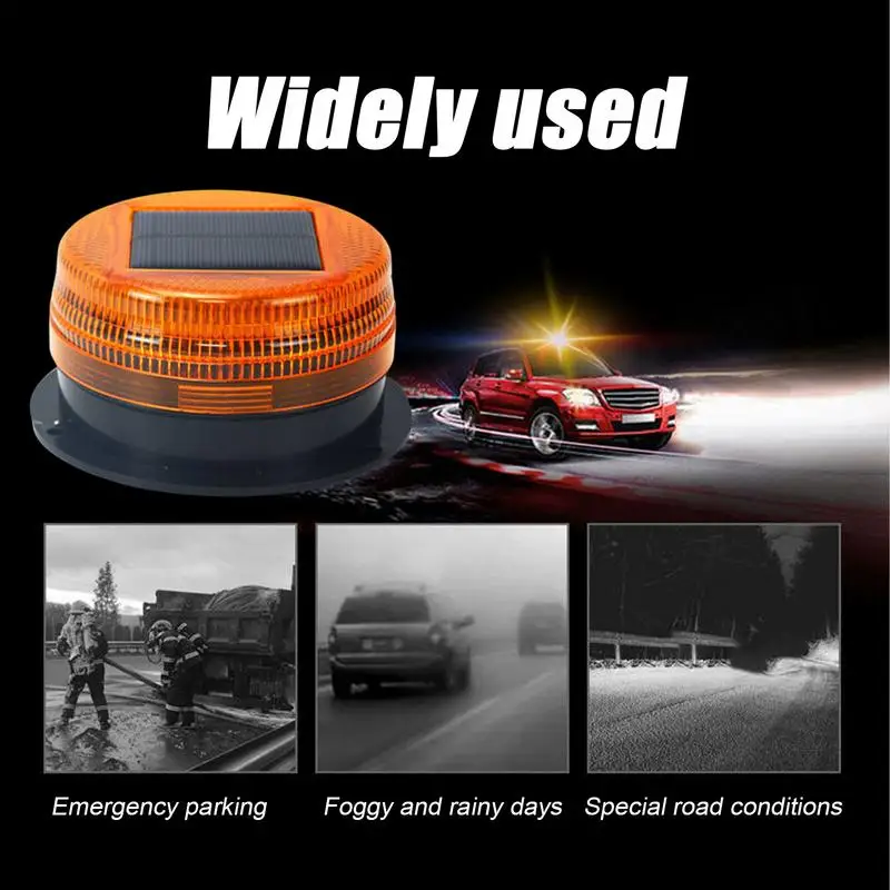 Solar Warning Light For Car Construction Warning Lamp Solar Industrial LED Warning Lights Waterproof Safety Warning Flashing