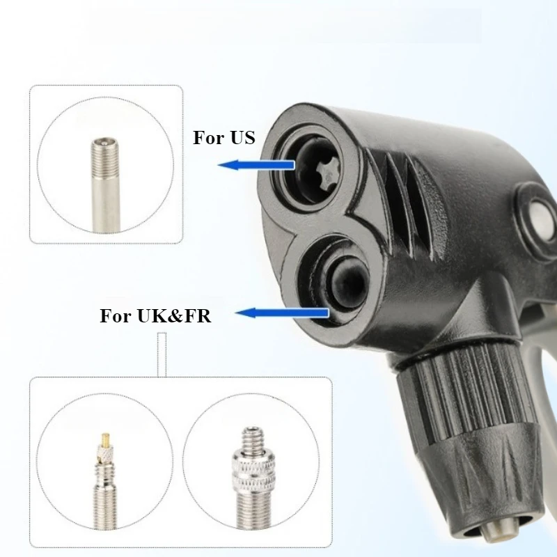 

1pc Double Ended Air Pump Nozzle American French Nozzle English Nozzle Adapter Converter Bicycle Supplies