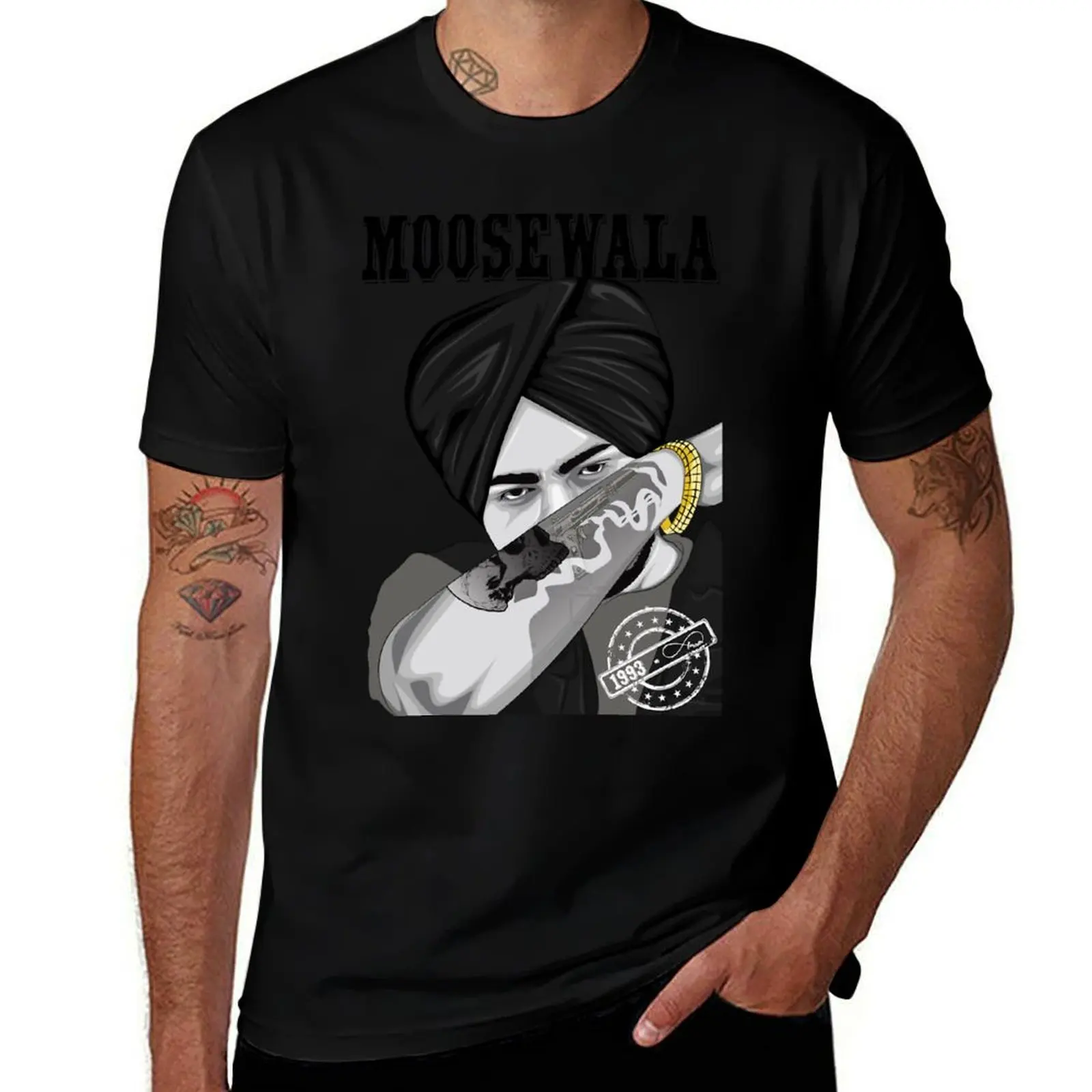 

sidhu moose wala (15) T-Shirt t shirt for man 100 percent cotton man t shirts graphic t shirt man casual T-Shirt