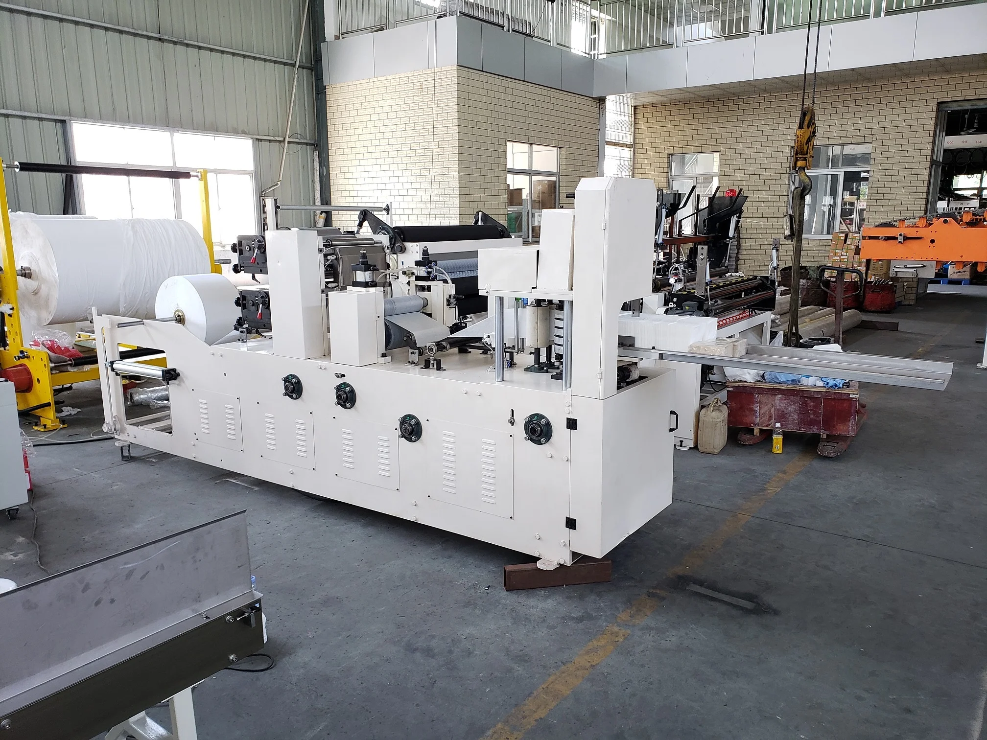 FOODLINE Paper Napkin Machine Low Consumption Tissue Processing Device For Reduce Cost Napkin Manufacturing Business