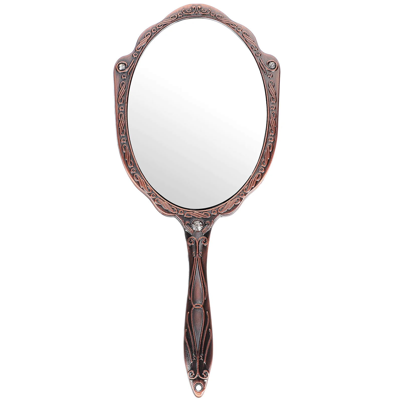 

Portable Handheld Mirror Vintage Makeup Mirror for Women Ladies 360 Rotation Clear Reflection Hand Mirrors with Handle