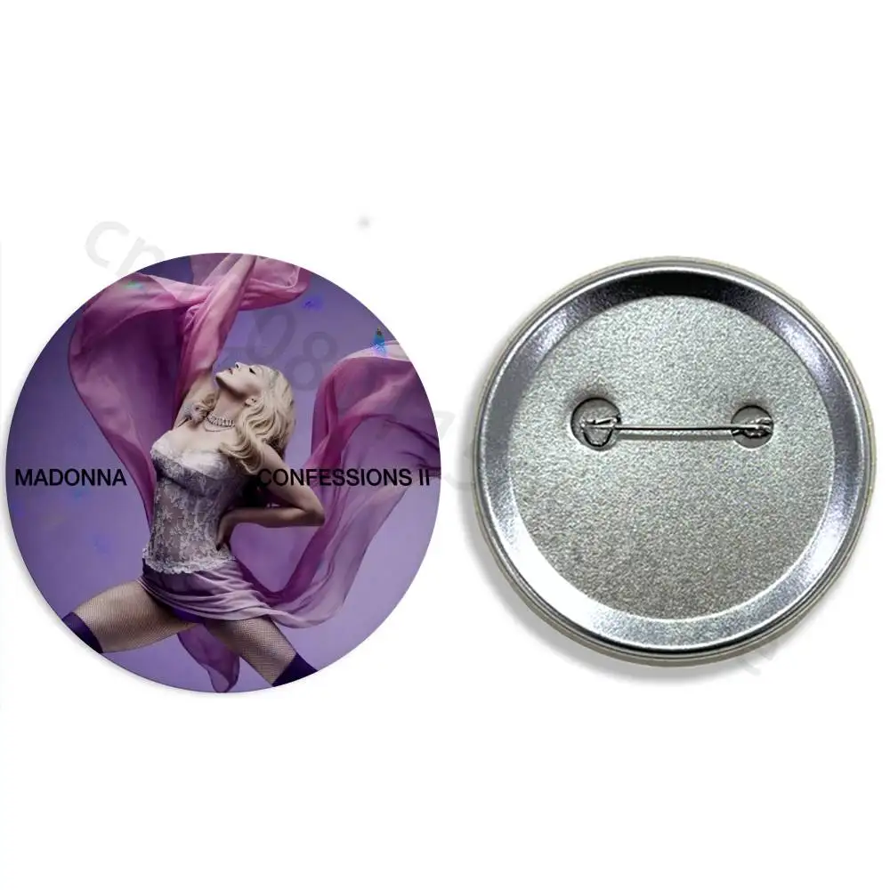 M-Madonna Confessions 58mm Badge Brooches on Backpack Clothes Handmade Round Enamel Pins for Jewelry