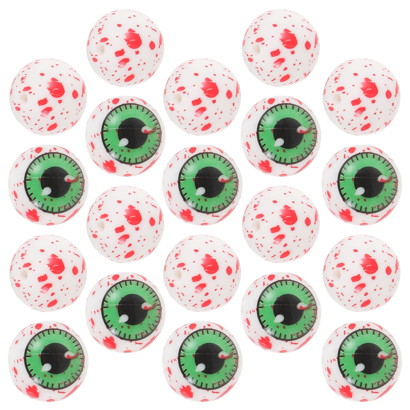 

20pcs 15mm Red Handprint Jewelry Making Diy Beads Crafts Bracelet Necklace Decor Lightweight Bracelet Beads Storage
