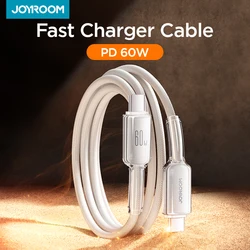 Joyroom Type C to USB C Cable for Samsung PD 60W Mobile Cell Phone Charger Cord Wire Fast Charging Cable for Macbook iPad