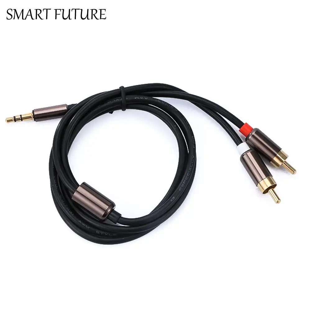 

Computer DVD RCA Male 3.5mm Jack Amplifier Headphone Splitter RCA Cable Audio Cable 3.5 To 2RCA