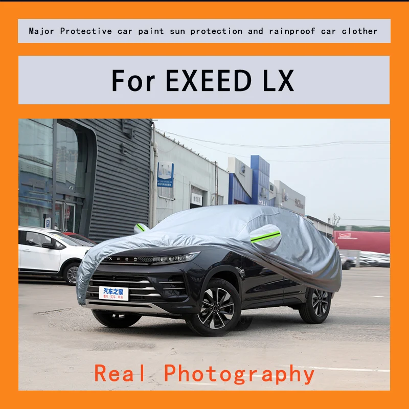 

﻿﻿For EXEED LX Car Covers Outdoor Waterproof Dustproof Sun Rain Snow Protection Thick Oxford Cloth Full Outer Cover