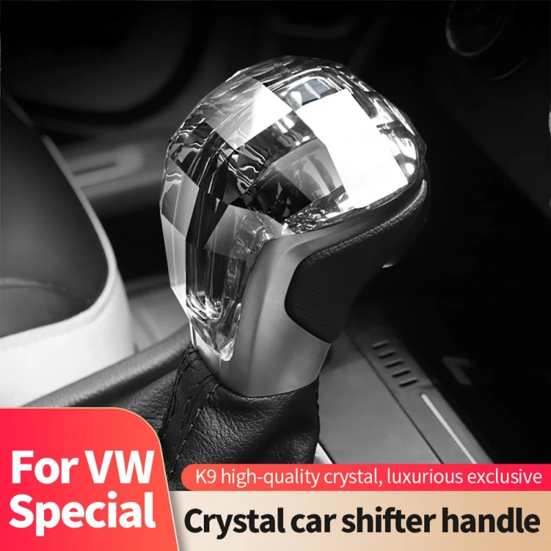 

For VW Tiguan Phideon 2016-Present Crystal Gear Shift Knob Handle Anti Abrasion Scratch Car Accessories Modification