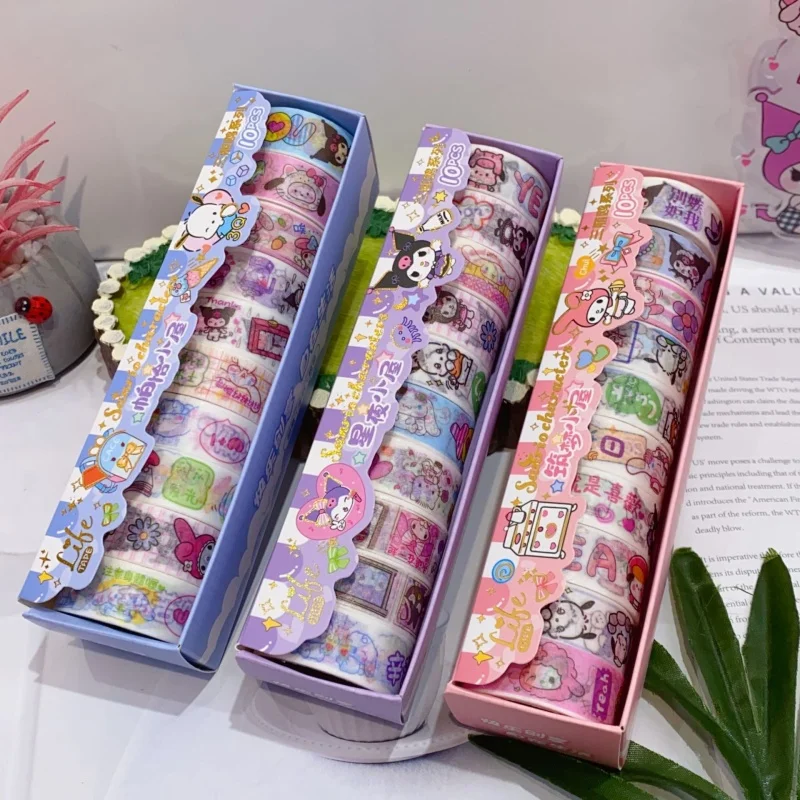 10-box-lot-sanrio-kuromi-melody-washi-stickers-nastro-adesivo-a-nastro-fumetto-che-prenotazione-decorazioni-diario-diy-sigillatura-adesivo-etichetta-bastone-album