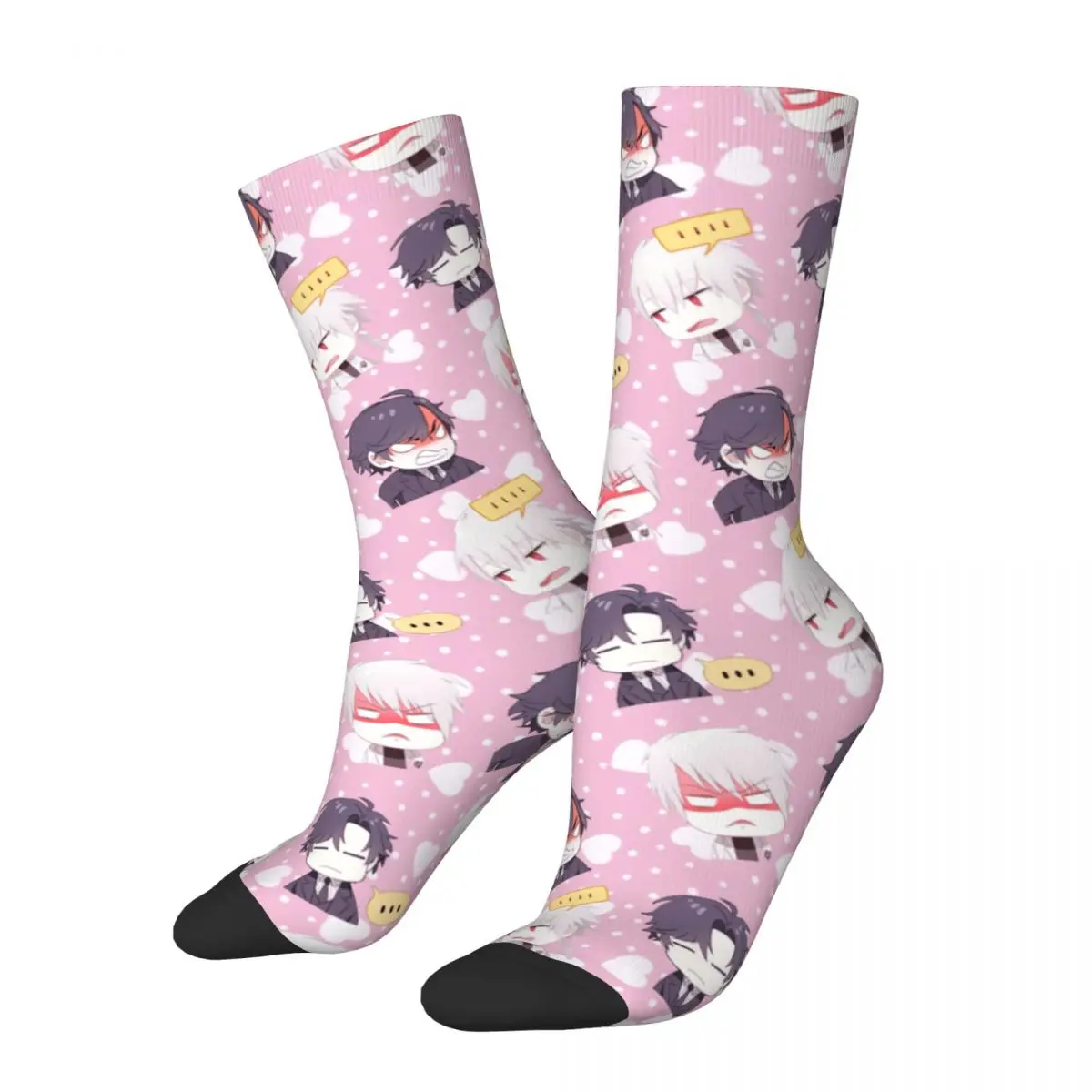 Winter Warm Funny Men's Women's Mystic Messenger Game Socks Cartoon Anime cosplay Non-slip Basketball Socks