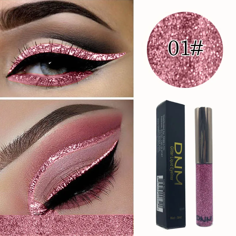 16 Farben Diamond Liquid Eyeliner Professional Silver Green Shiny Eyes Flash Langlebiger flüssiger Glitzer-Eyeliner Beauty Makeup – Detail 2