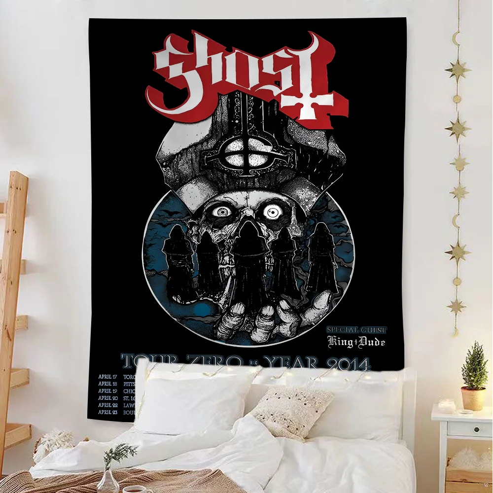 G-Ghost B-Band Anime Tapestry Hippie Flower Wall Carpets Dorm Decor Wall Hanging Home Decor