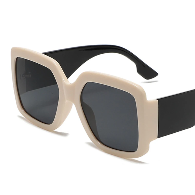 Oversized Square White Sunglasses | Dark Lens Statement Shades OVERSIZE RETRO Party Club Rave DJ SUN GLASSES Large Big  main image 4