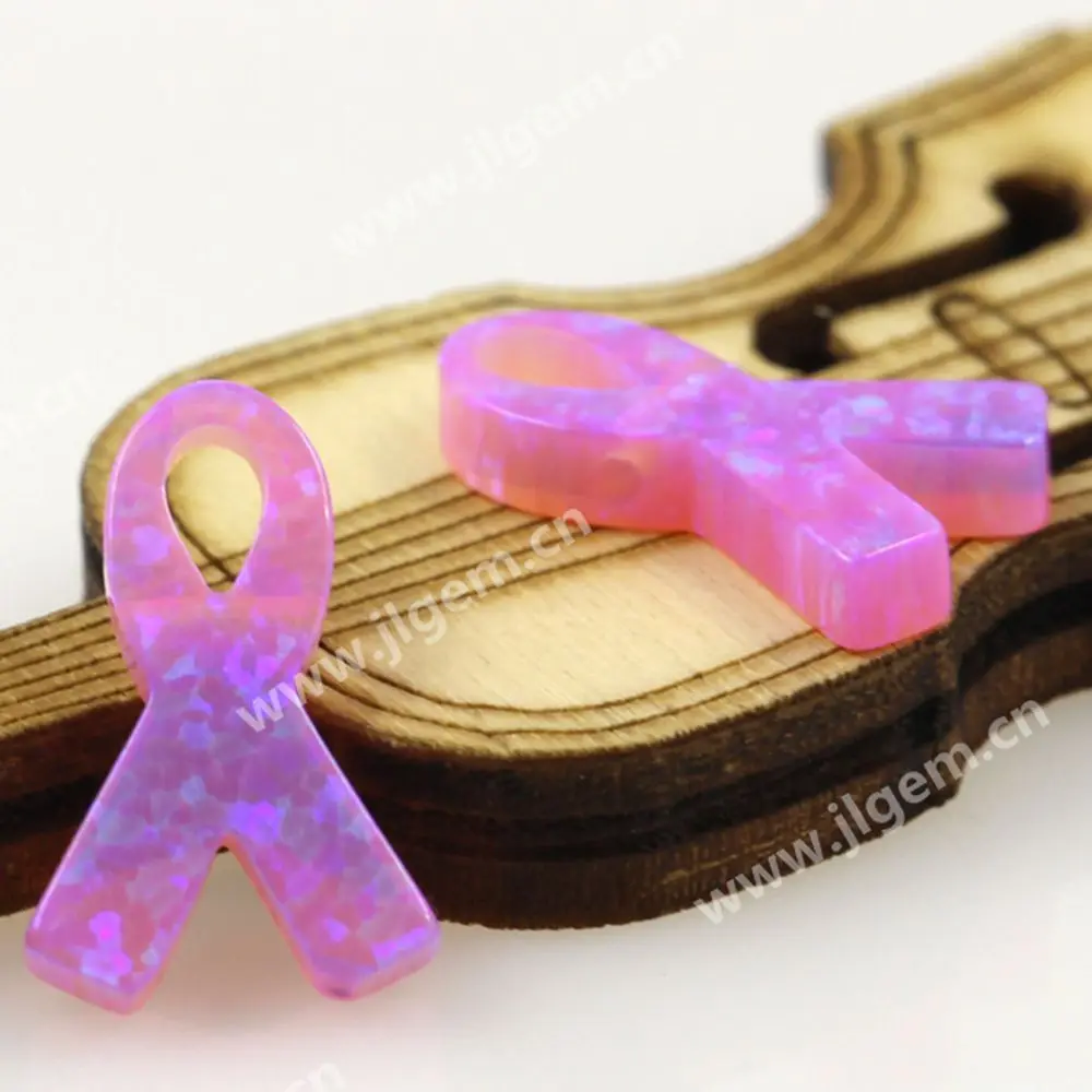 (2Pcs/5Pcs/Lot) 8X10MM OP60 Synthetic Opal Ribbon Shape With Side Hole For Necklace Making