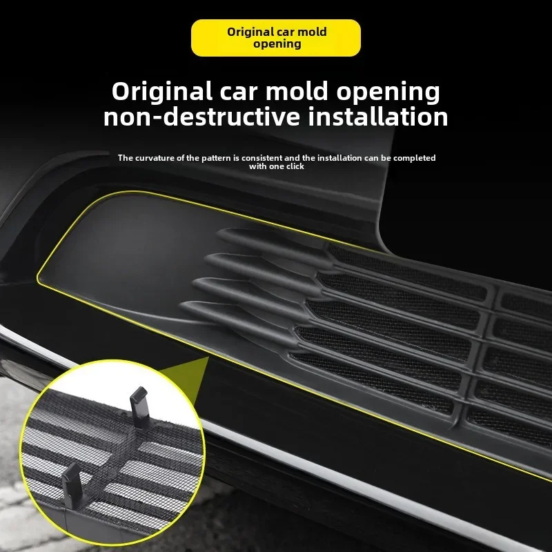 Modern Front Hood Bug Shield for Tesla Model Y New Model3, ABS Exterior Finish, Engine Air Intake Insect Net Protector