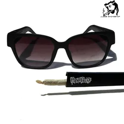 JUSES' SMOKESHOP Tragbare Klassische Sonnenbrille Versteckte Konische Rolle Papier Lagerung Röhre Abnehmbar Gläser Rahmen Rauchen Zubehör