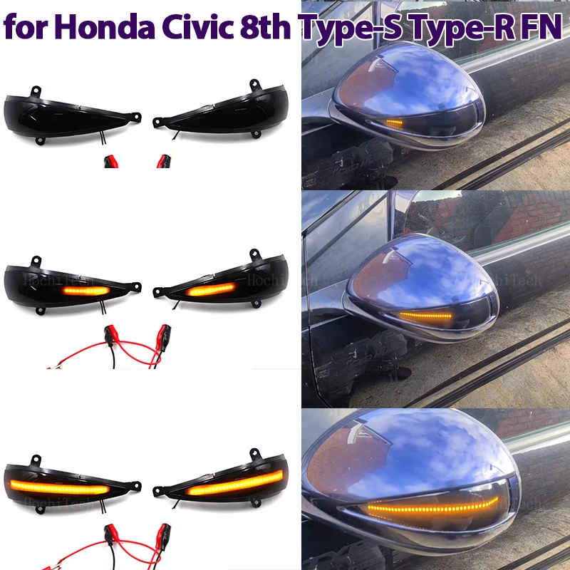 Dynamischer LED-Blinker Seitens piegel Indikator Blinker Repeater für Honda Civic MK8 8. Fließheck 3