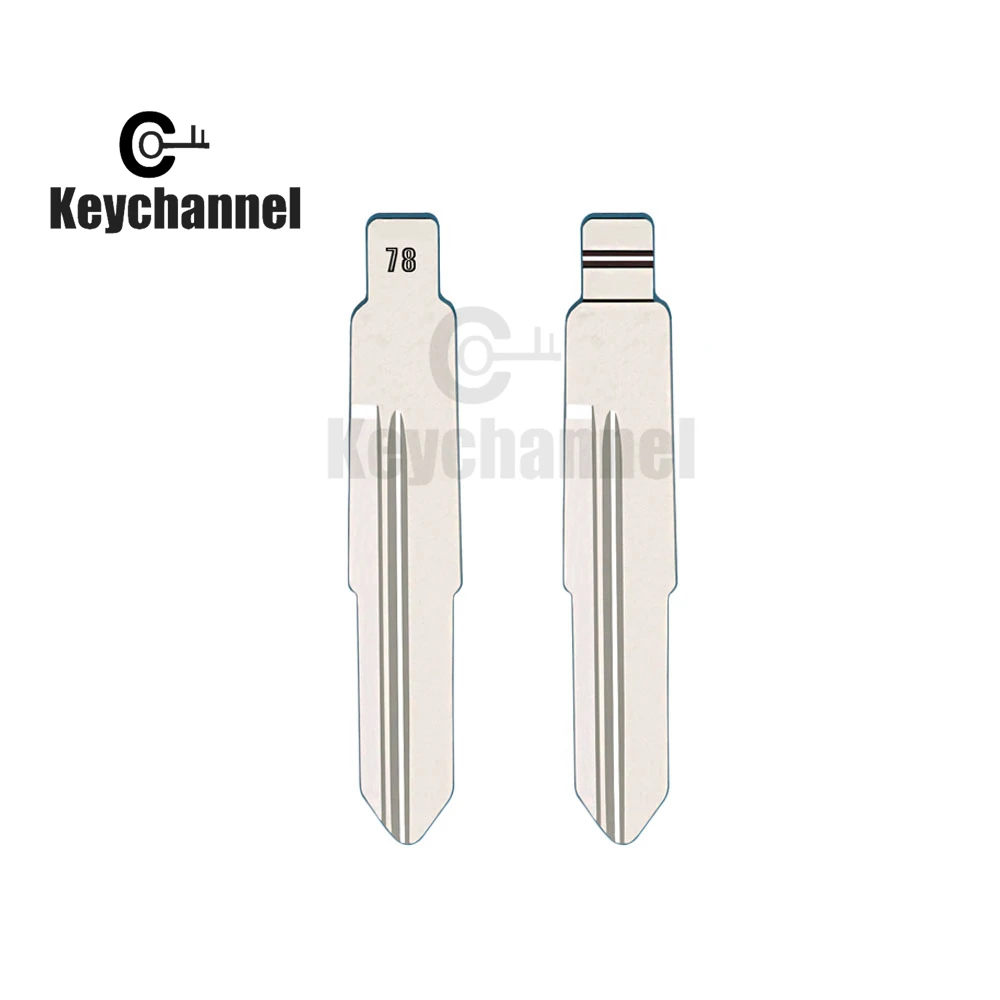 Keychannel 10 Cái/lốc Chìa Khóa Xe Ô Tô Lưỡi Dao 78 # KD Chìa Khóa Lưỡi Dao Xe Từ Xa Trống Cho KD KEYDIY VVDI XHORSE Cho chery Fullwin Rỉ