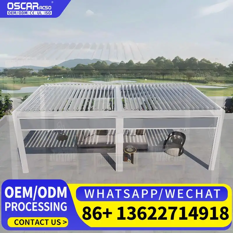 

Экологически чистый моторизованный алюминиевый навес для беседки, жалюзи, беседка, крыша для патио, сада, беседки на заднем дворе