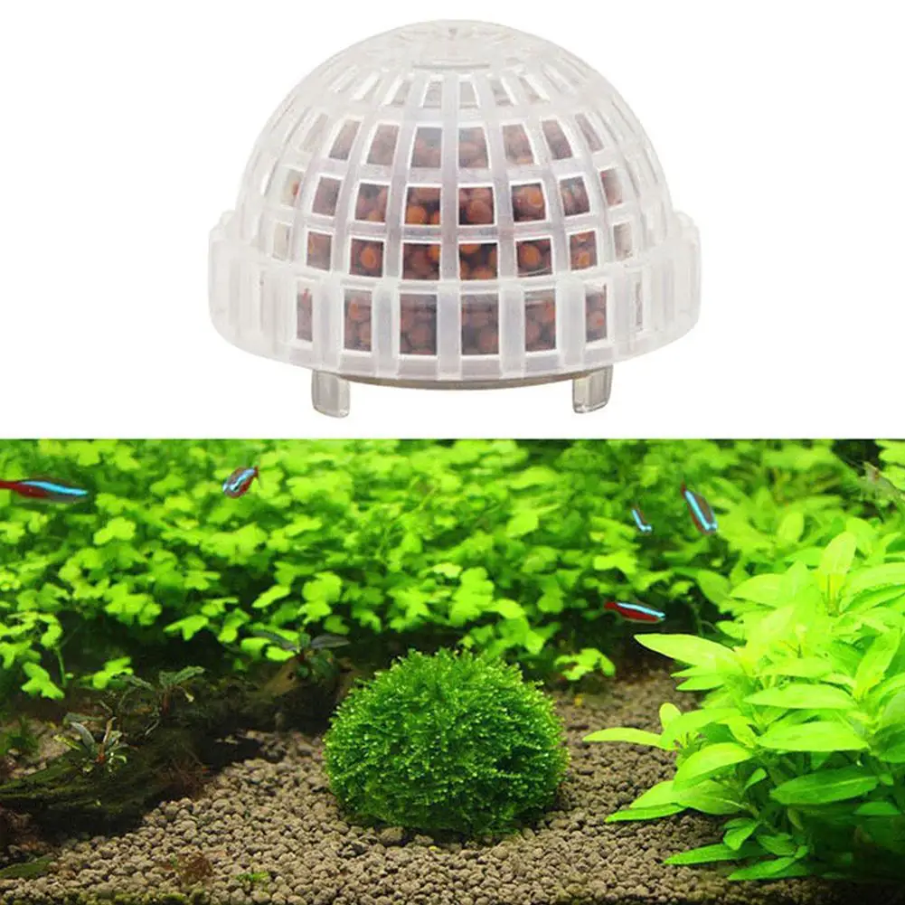 Aquarium Dekoration Pflanzen Bio Moos Ball Halter für Aquarium Kristall Rot Garnelen Haus Aquarium Dekor Filter Zubehör – Detail 7