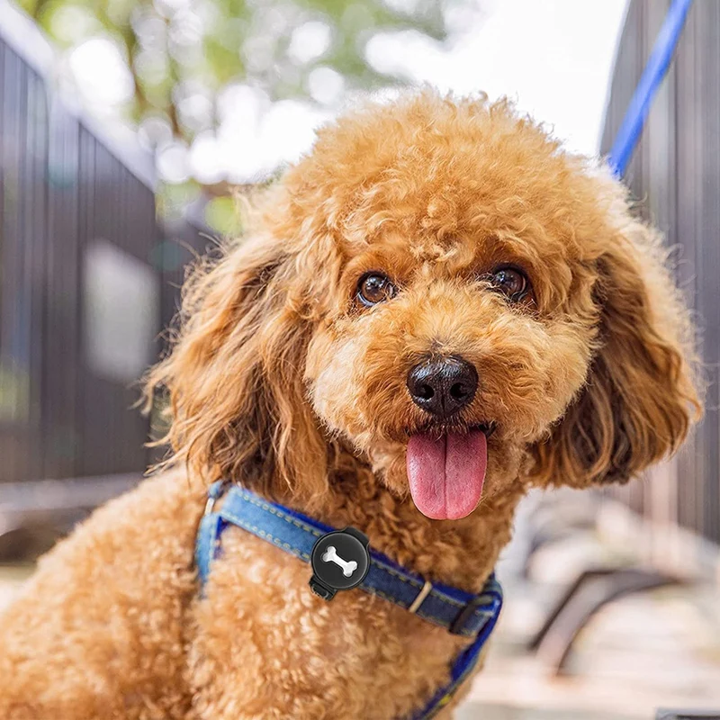 2 ชิ้นสัตว์เลี้ยงซิลิโคนป้องกันสําหรับ Airtag Anti - Scratch กระดูกรูปร่างสุนัขผู้ถือสัตว์เลี้ยง Tracker Cover