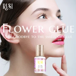 Free RISI Flower Smell Premium Eyelash Glue SGS Lash Glue Adhesive Lash Extension Supplies Speed Dry 0.5S Eyelash Extension Glue