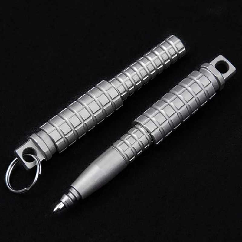 Titanium Alloy Mini Pocket Pen Outdoor EDC Portable Tactical Pen Keychain Pen Business Signature Pen
