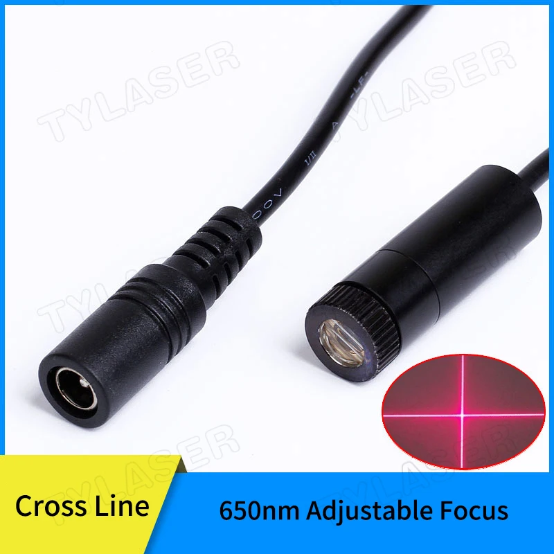 

D12X45mm Adjustable Focus 650nm 5mW 10mW 30mW 50mW 100mW Red Cross Line Laser Diode Module Industrial Grade ACC Driver TYLASERS