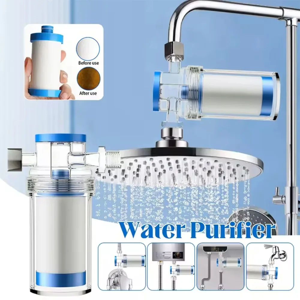 Water Filter with PP Cotton Filter Element Universal Purifier Remove Mud Sand Output Shower Faucet Strainer for Kitchen Bathroom