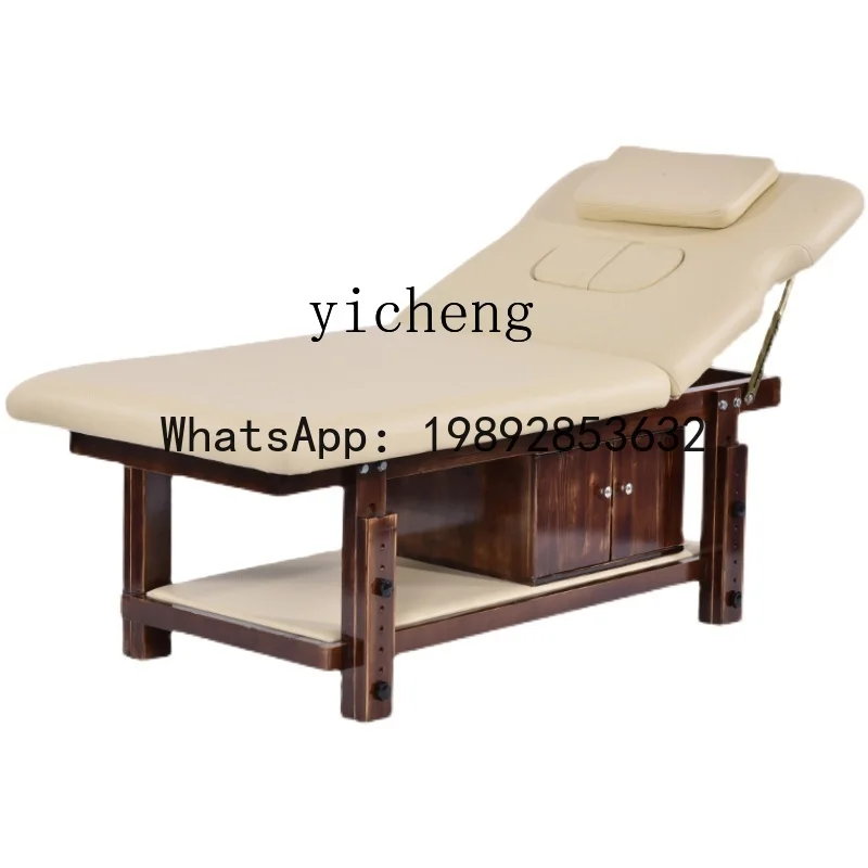 AA Solid Wood Facial Bed Massage Couch Physiotherapy Bed Massage  High-Grade Moxibustion  Eyelash Bed Tattoo Couch