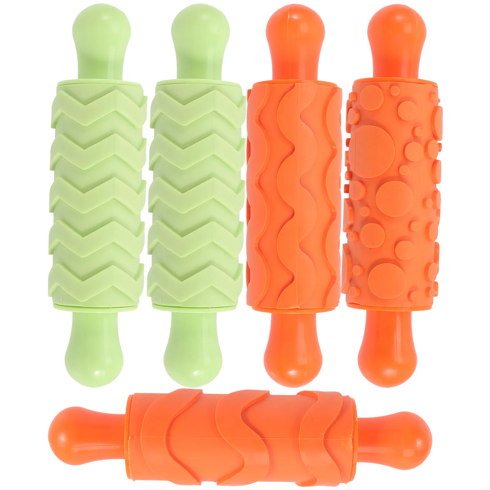5Pcs Rolling Pin Plastic Dough Roller for Baking Pizza Dumpling Bread Kitchen Bakery Home Use Easy Clean Rolling Pin