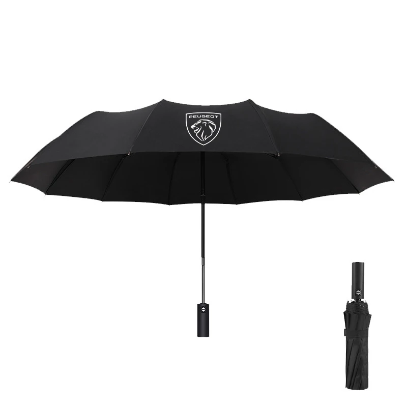 For Peugeot 206 5008 207 208 301 308 407 408 508 2008 3008 4008 GT RCZ GTLine Car Automatic Folding Windproof Sunshade Umbrella