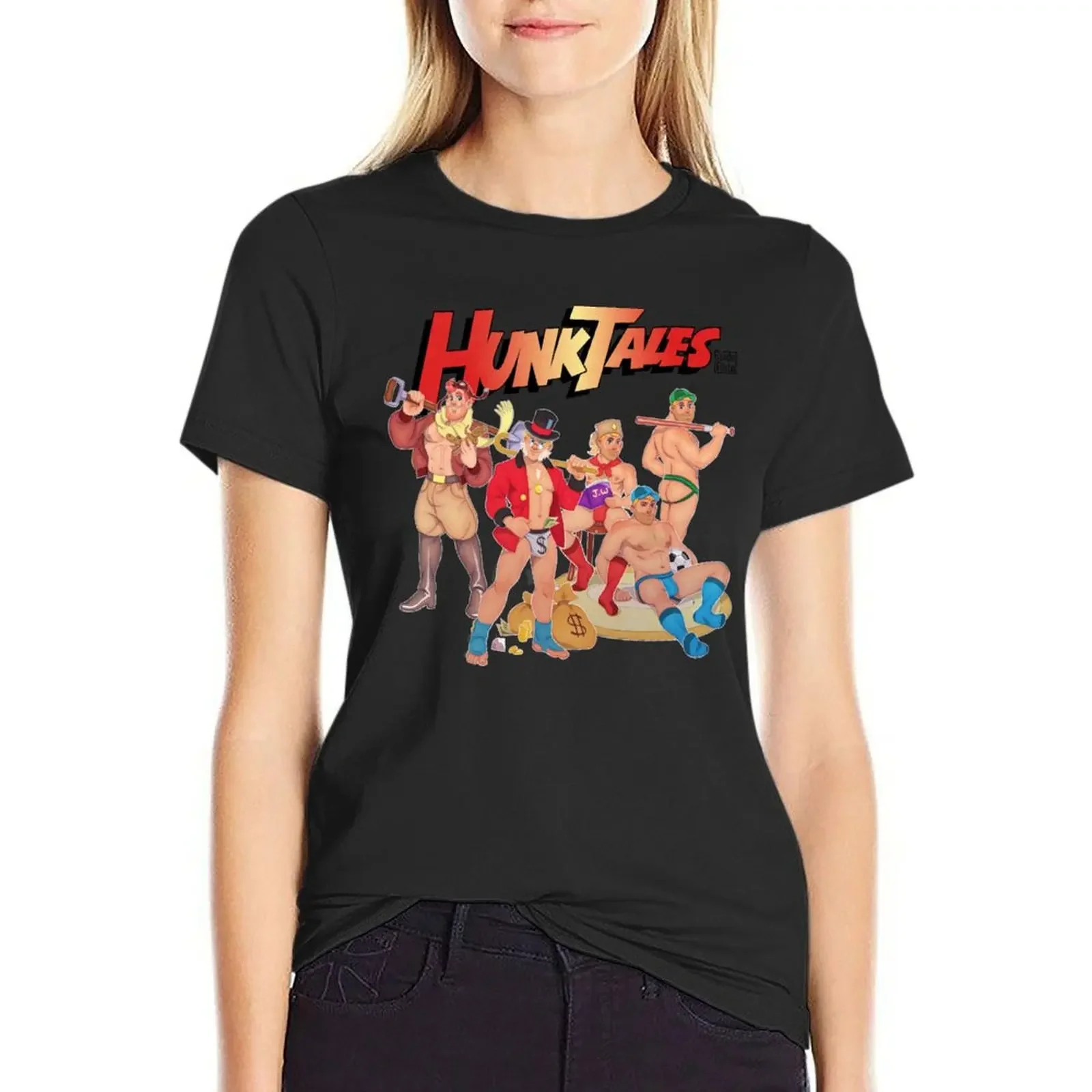 

Hunk Tales T-Shirt summer clothes hippie clothes summer tops kawaii clothes new edition t shirts for Women
