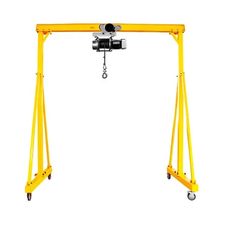 10 Ton Aluminum Portable Gantry Crane, Lightweight Frame Bearing Gearbox & Stable Power Component For Workshop Cargo Lifting