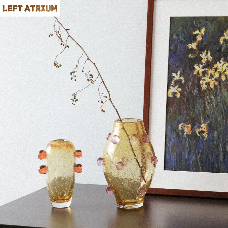 

Creative Shape Glass Vase Hydroponics Flower Pots Desk Decoration Artificial Flower Decorative Floral Vases Room Aesthetic Decor
