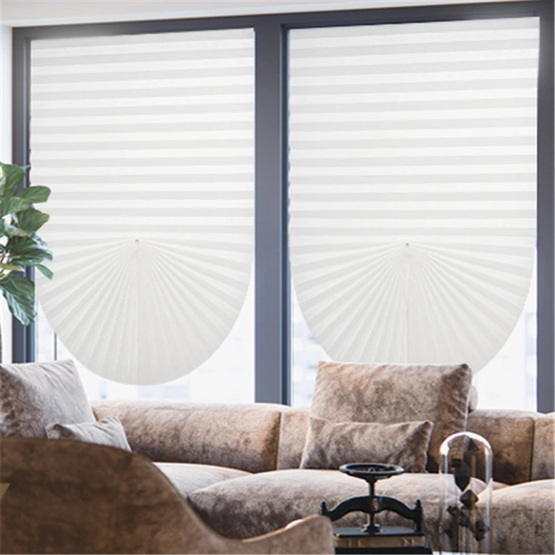 Self-Adhesive Blinds Semi-Blind Window Curtains Bathroom Kitchen Balcony Office Blinds Pleated Curtains