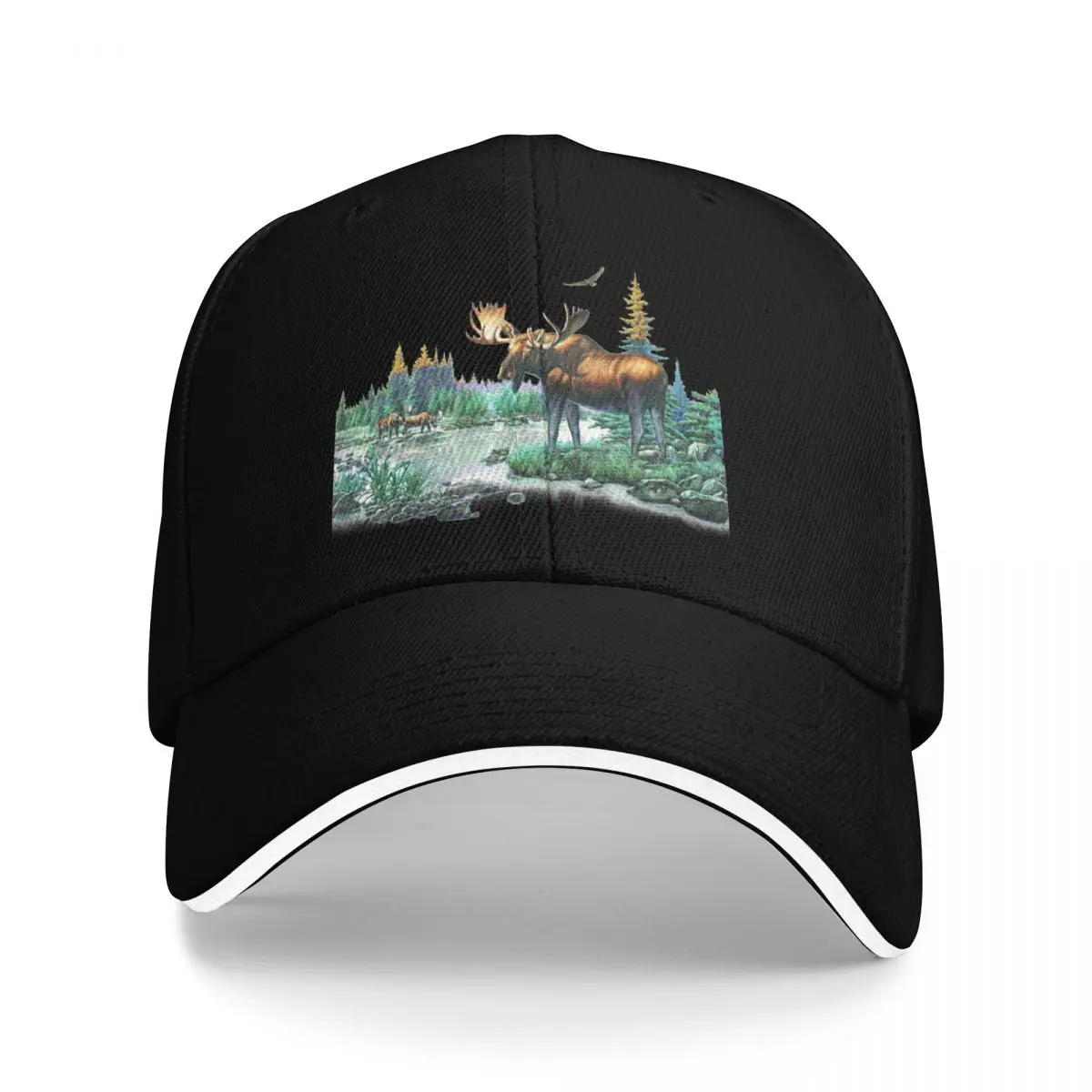 

Moose Creek Baseball Cap funny hat New In The Hat Sun Hat For Children golf genuine For Man Women's