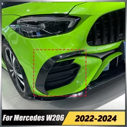 For Mercedes Benz C Class W206 S206 C200 C260 C43 AMG 2022-2024 Car Front Bumper Side Splitter Spoiler Decorative Cover trim