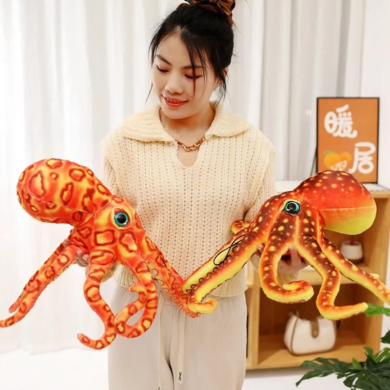 Simulation Octopus Plush Pillow Stuffed Realistic Squid Toys Animal Dolls Funny Decor High Quality Gifts For Friends