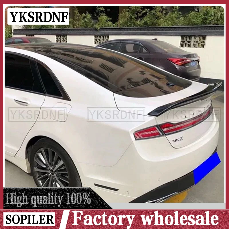 Car Accessories ABS Plastic Unpainted Color Rear Trunk Boot Wing Lip Roof Spoiler For Lincoln MKZ 2014 2015 2016 2018 2019