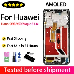 6.78'' AMOLED 120Hz For Honor X9b ALI-NX1 LCD X50 ALI-AN00 Display Screen Touch Digitizer Magic 6 Lite Magic6 Lite ALI-NX3 LCD