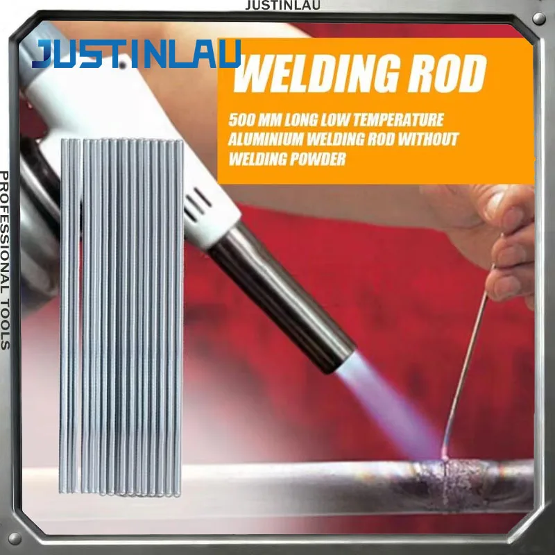 Justinlau 1.6/2.0 330mm tira de soldagem de alumínio fluxo cored fio de brasagem de baixa temperatura ar condicionado reparação de alumínio