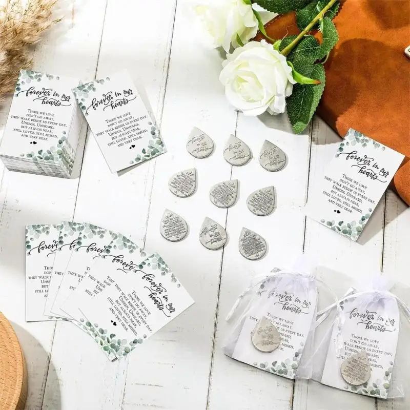 U2je 50pcs Biglietti preghiera in lutto Biglietti simpatia Memoriale pensando a te Carta auguri per consolazione