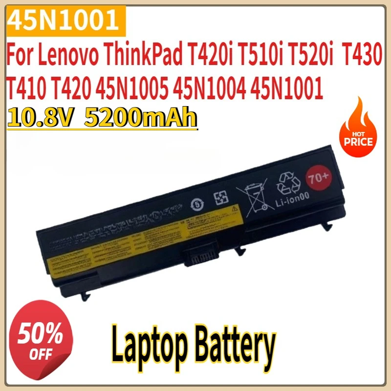 

New 5200mAh 10.8V Replacement Laptop Battery45N1001 for Lenovo ThinkPad T420i T510i T520i T430 T410 T420 45N1005 45N1004