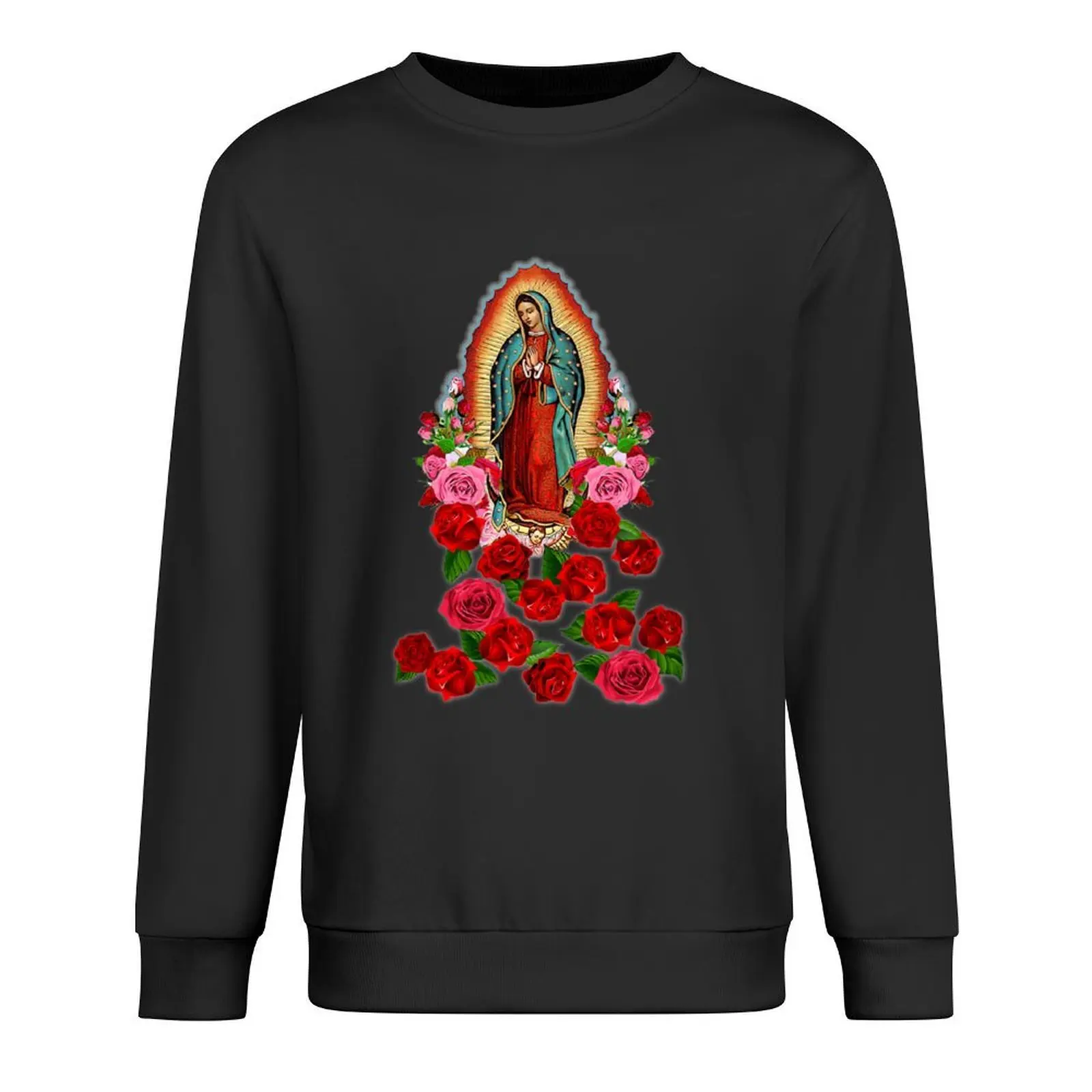 

Our Lady of Guadalupe, Virgen de Guadalupe Pullover male clothes tracksuit korean autumn clothes men's clothes anime sweatshirt