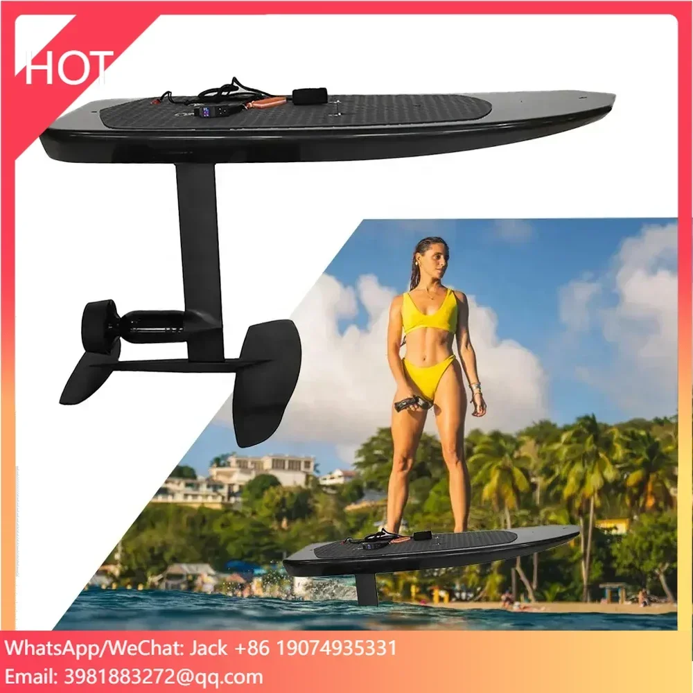 Black Efoil Electric Hydrofoil E foil Surfboard Custom Factory Wholesale Water Sport Jet Ski E-foil Carbon Board Motor